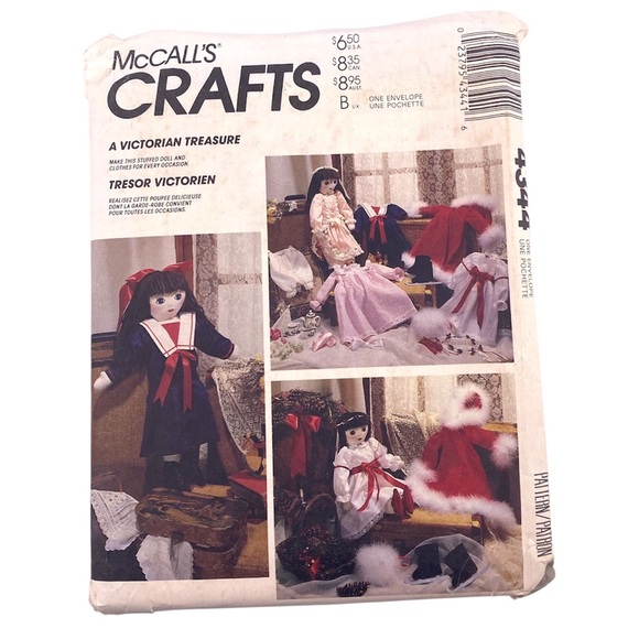 🪡 McCall’s Crafts Victorian Doll with Assortment of Clothes Sewing Pattern 4344 - Picture 2 of 6